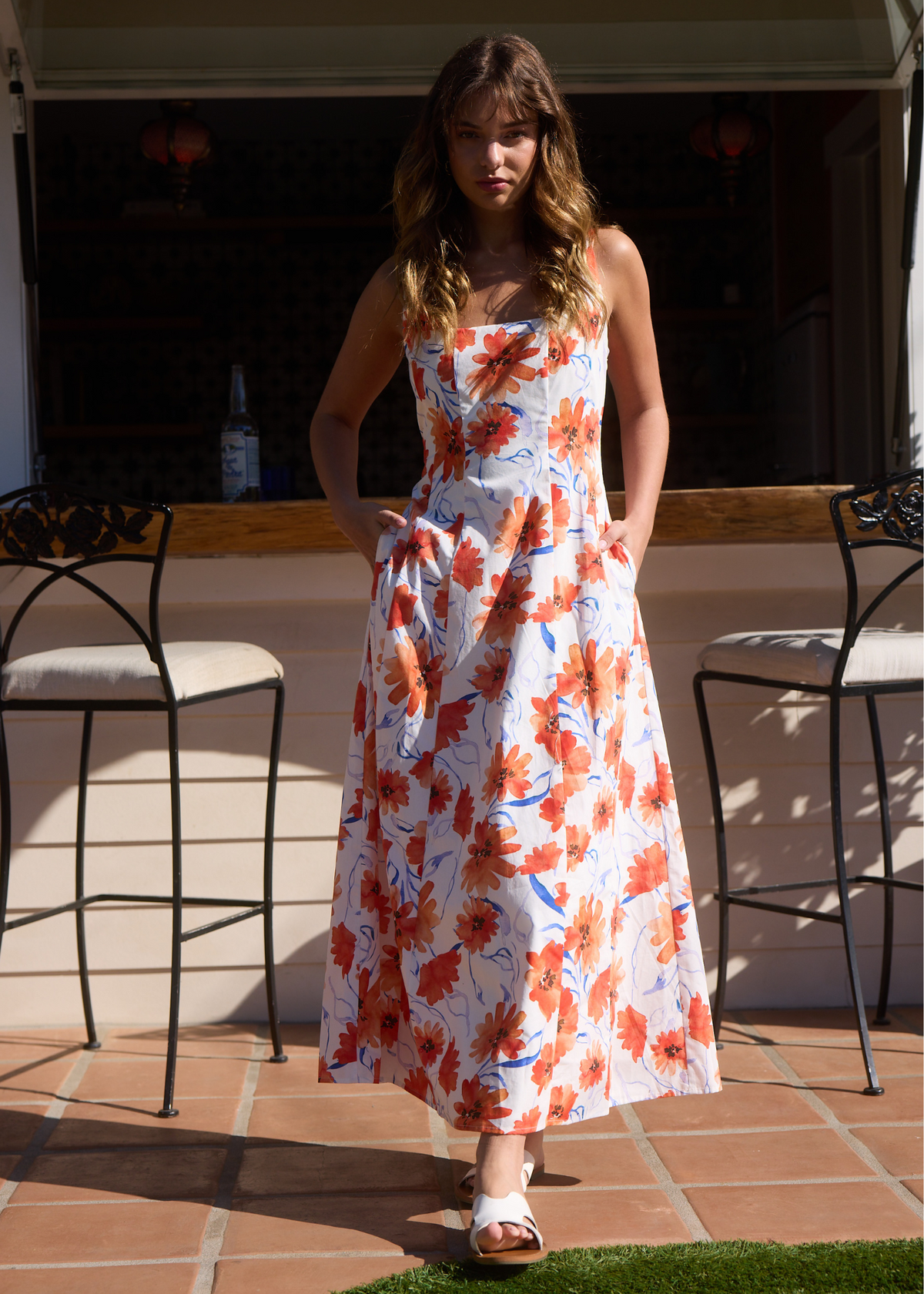 poppy maxi dress Blooms mcdesigned Sunday 100% Cotton Maxi Poppy Midi Dress in Size:7-8 Y