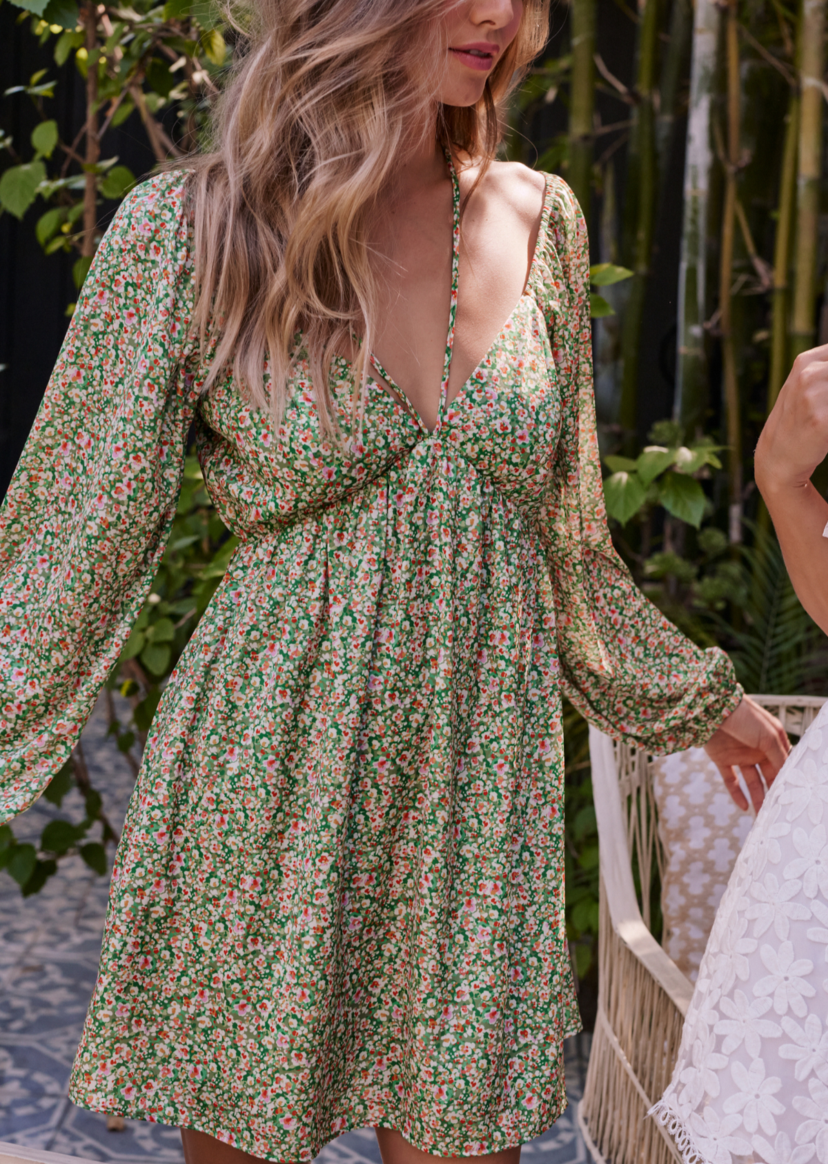 Poppy lace mini dress
