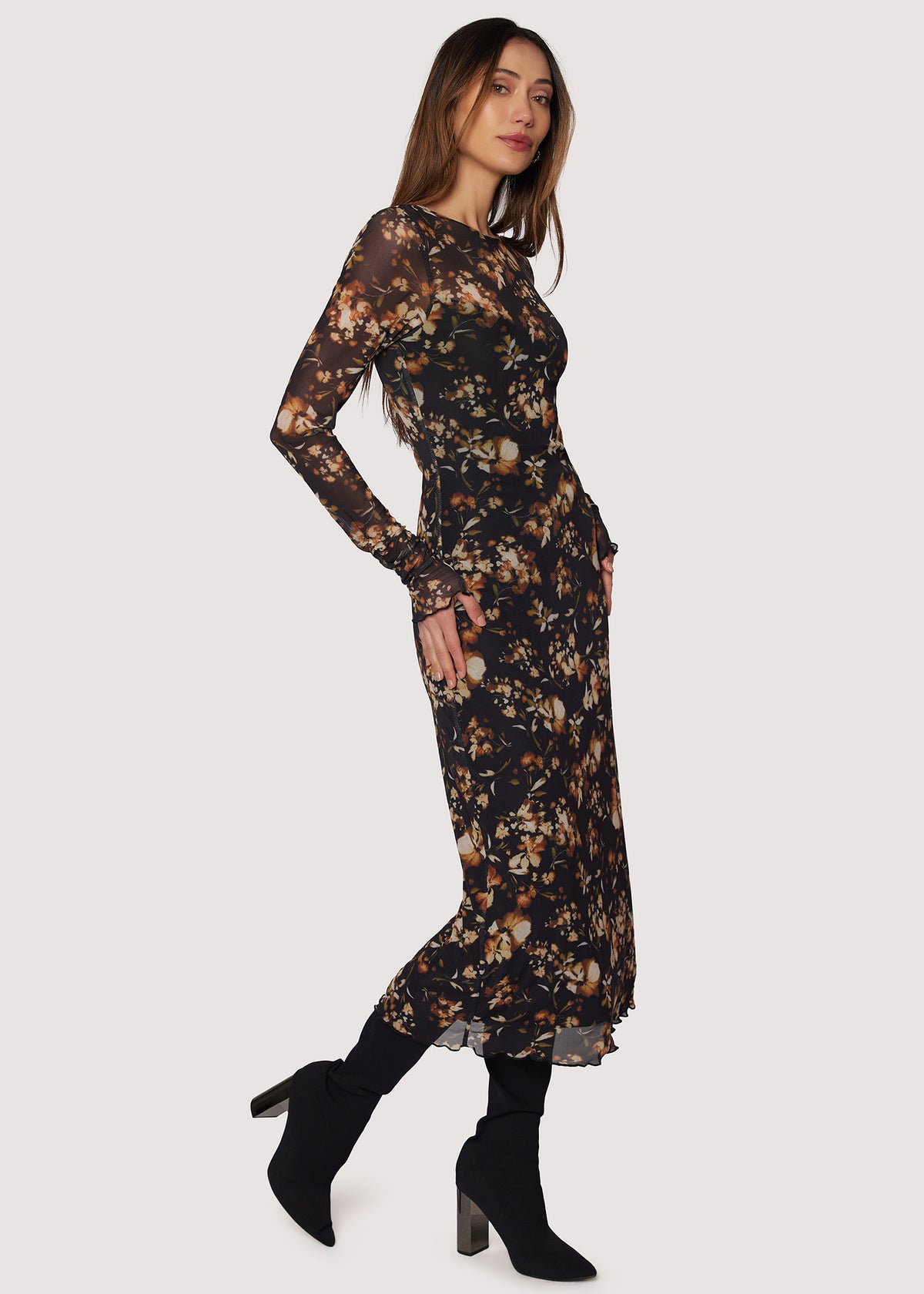 knee length dresses for ladies Moonlit Meadow Midi Dress