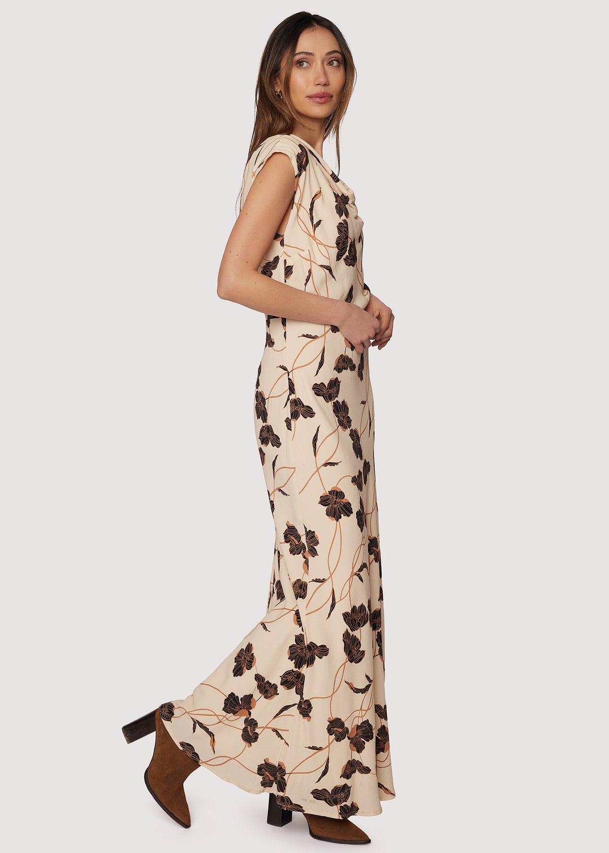 long sleeve dress maxi formal Yolanda Long Sleeve Maxi Dress - Sage Green Floral