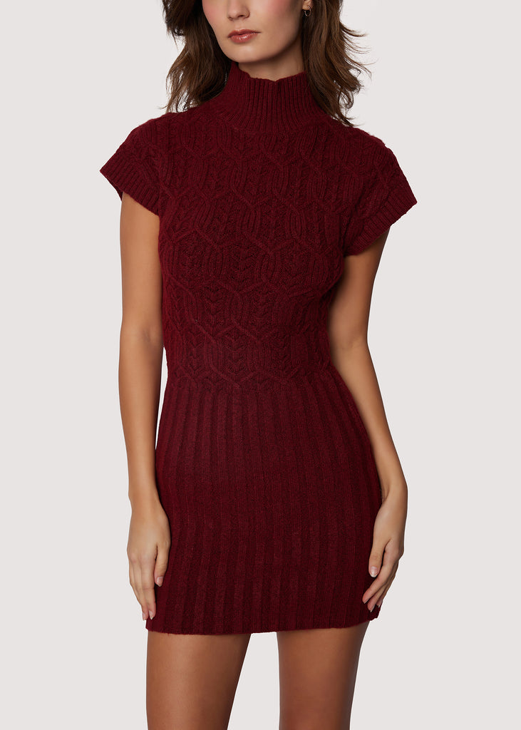 LOST+WANDER Beatrice Mini Sweater Dress Short Slv - Burgundy/Red/Wine | Lost + Wander LOST+WANDER Beatrice Mini Sweater Dress Short Slv - Burgundy/Red/Wine | Lost + Wander
