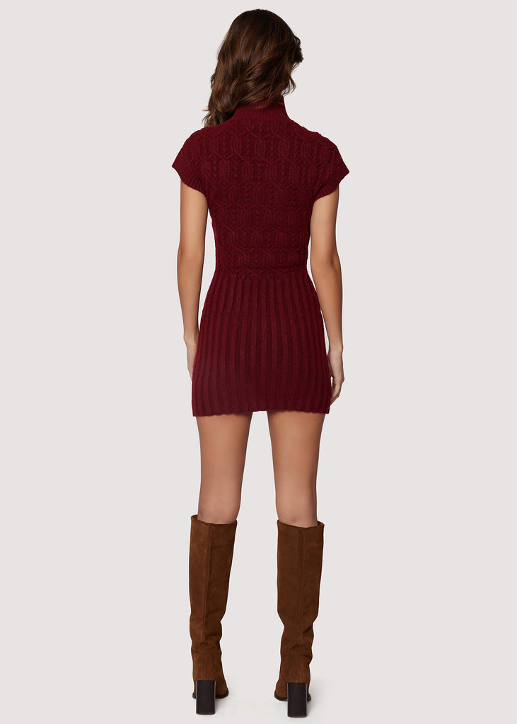 LOST+WANDER Beatrice Mini Sweater Dress Short Slv - Burgundy/Red/Wine | Lost + Wander LOST+WANDER Beatrice Mini Sweater Dress Short Slv - Burgundy/Red/Wine | Lost + Wander