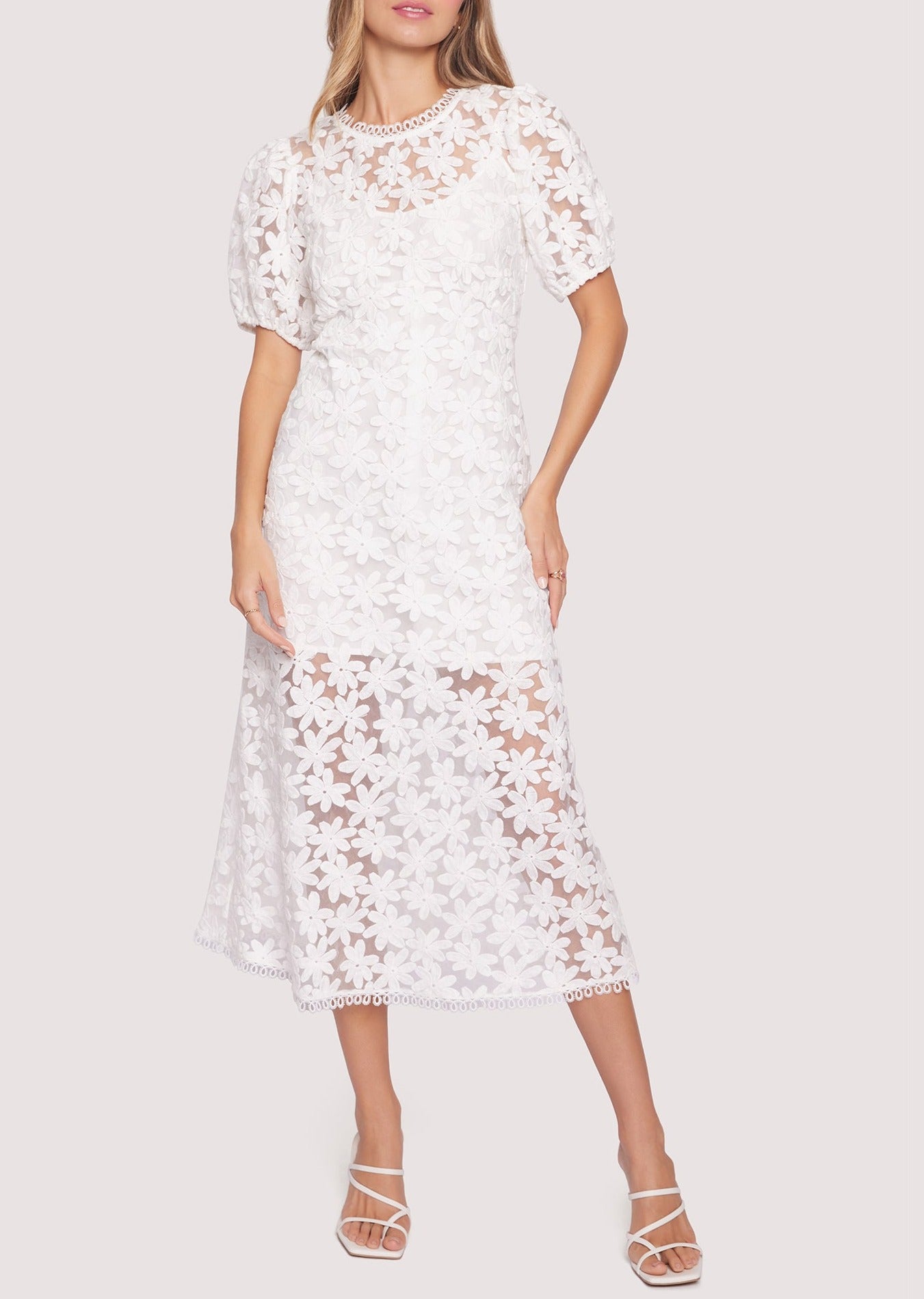 LOST+WANDER Madonna Lily Midi Dress - WHITE ORGANZA | Lost + Wander LOST+WANDER Madonna Lily Midi Dress - WHITE ORGANZA | Lost + Wander