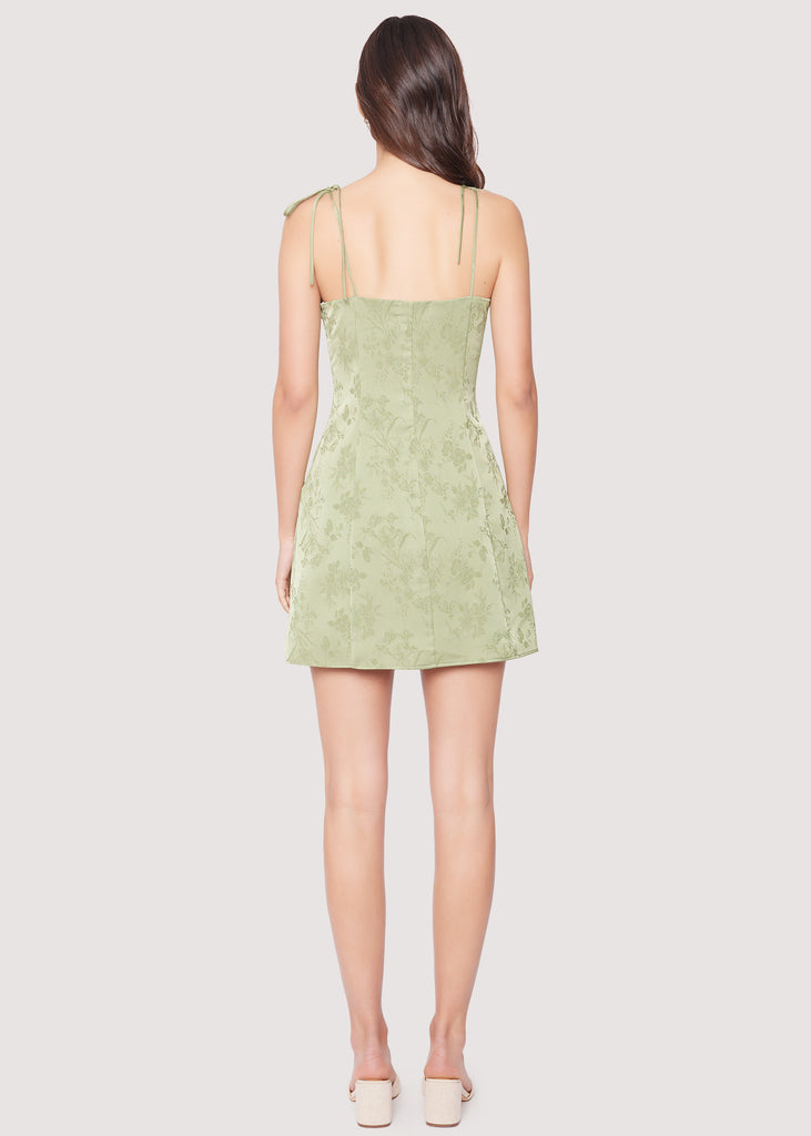 Verte Shoulder Tie Mini Dress