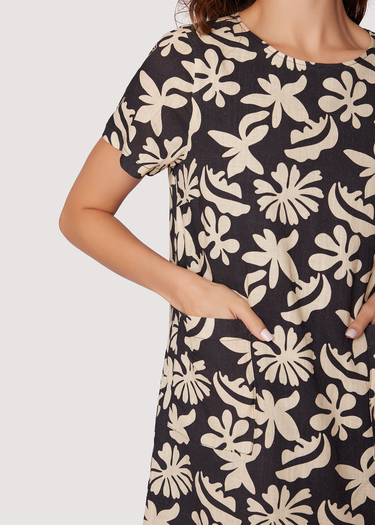 Tropic Flair Mini Shift Dress