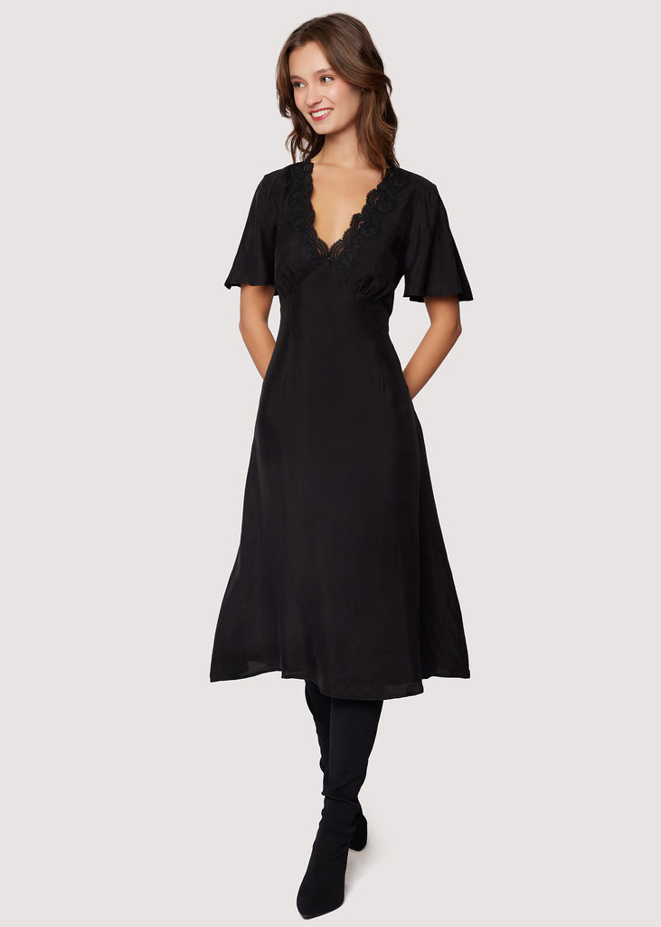 midi dress hitam polos LTS Tall Women's Black Polo Shirt Midi Dress
