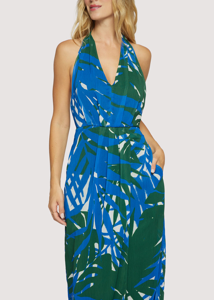 Palazzo Palm Midi Dress