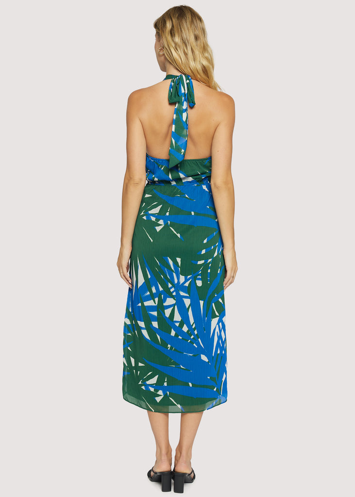 Palazzo Palm Midi Dress