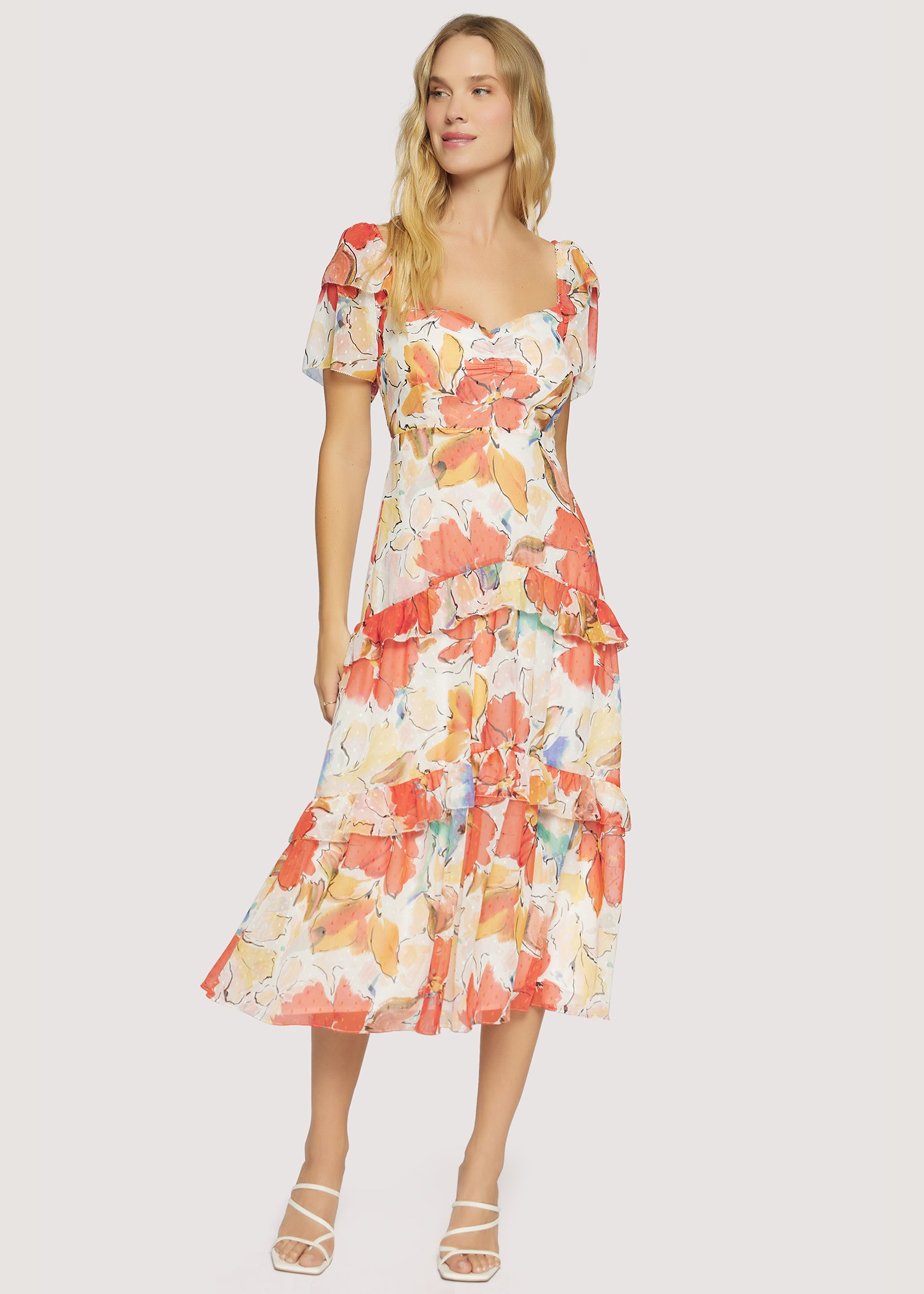 gaia floral midi dress Garden Of Gaia Midi Dress