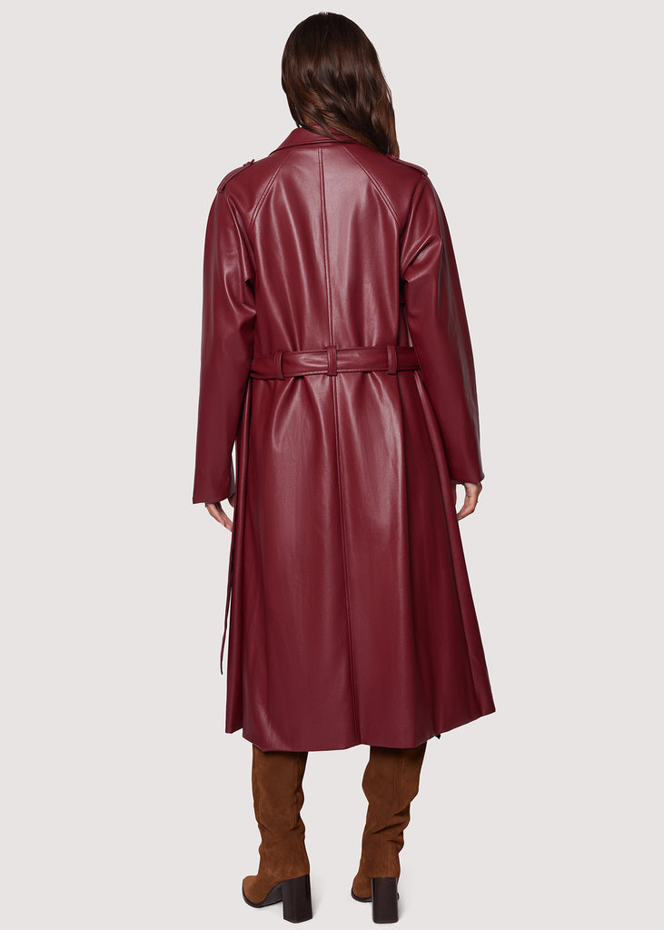 Crimson Holly Trench Coat