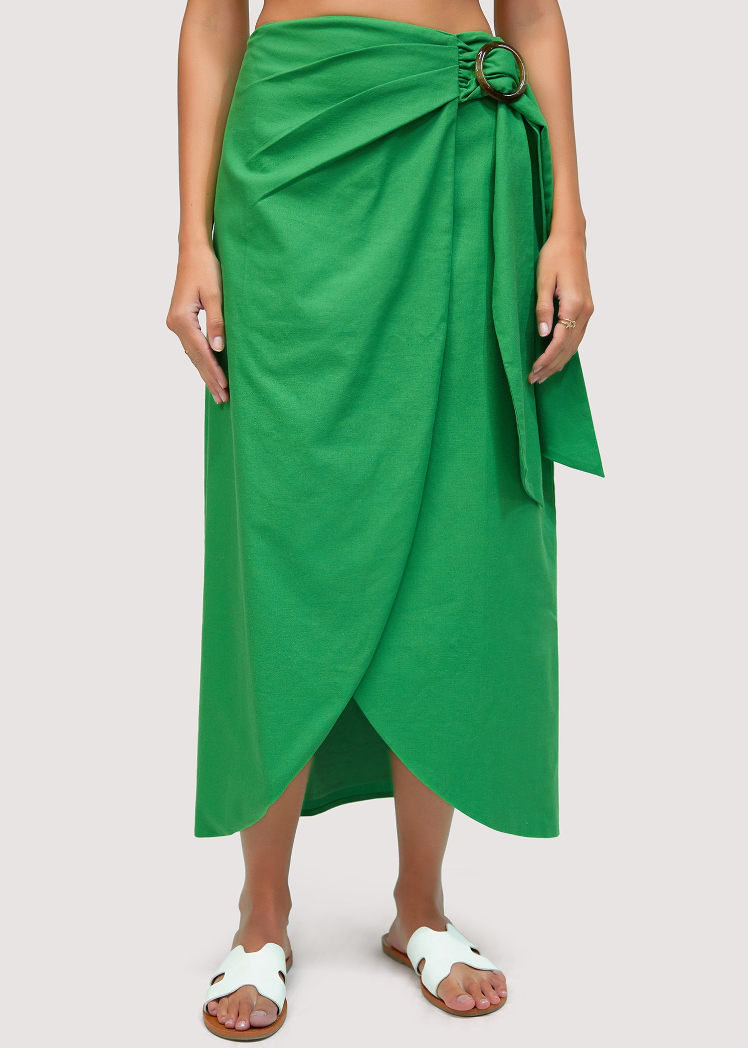 LOST+WANDER Radiance Maxi Wrap Skirt - GREEN | Lost + Wander