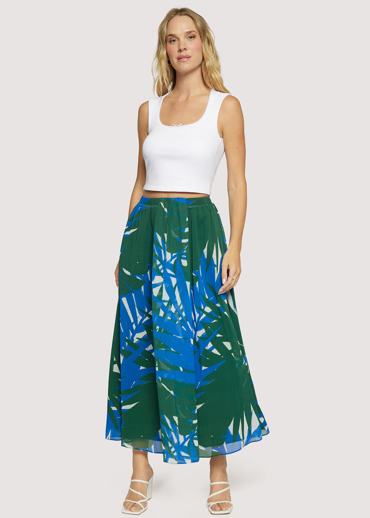 Palazzo Palm Maxi Skirt