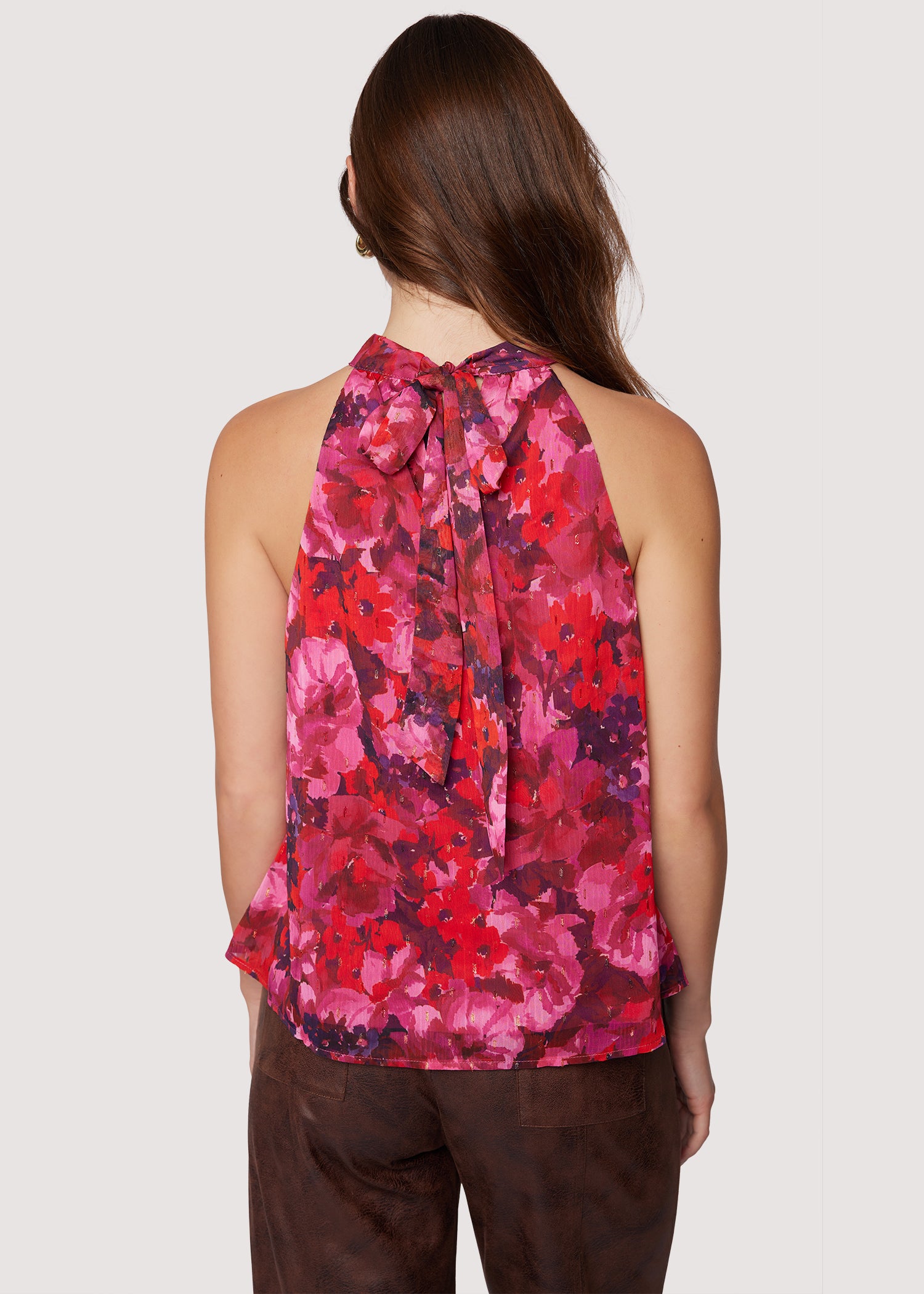 LOST+WANDER Jolie Fleur Halter Top Floral Sleeveless Blouse