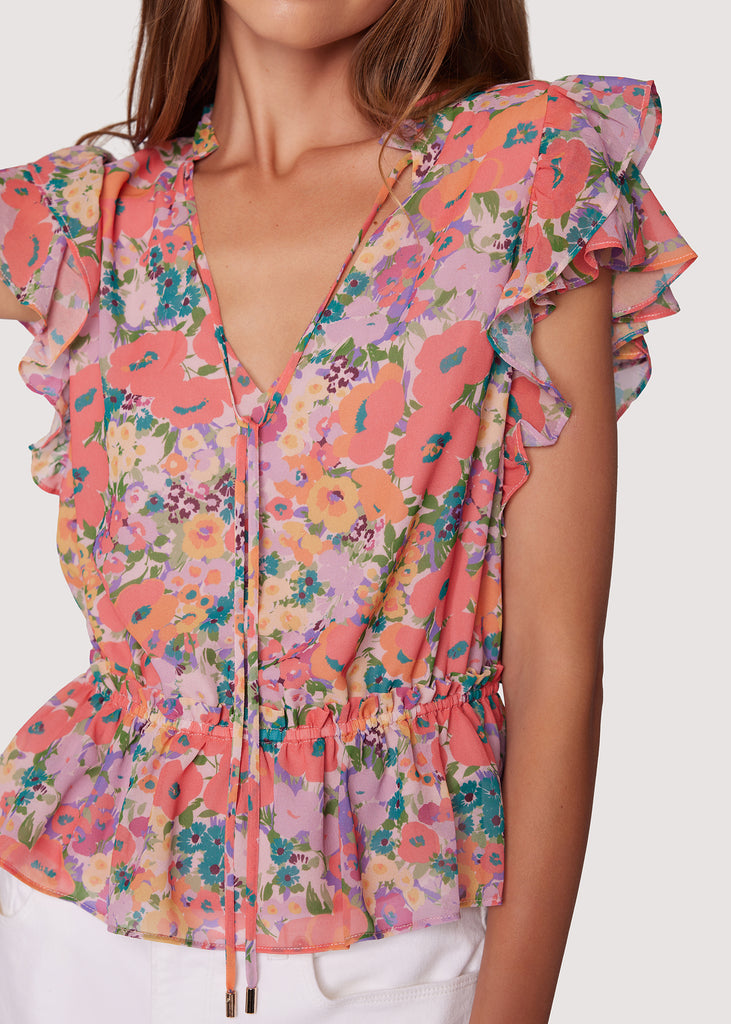 Floral Bliss Ruffle Blouse