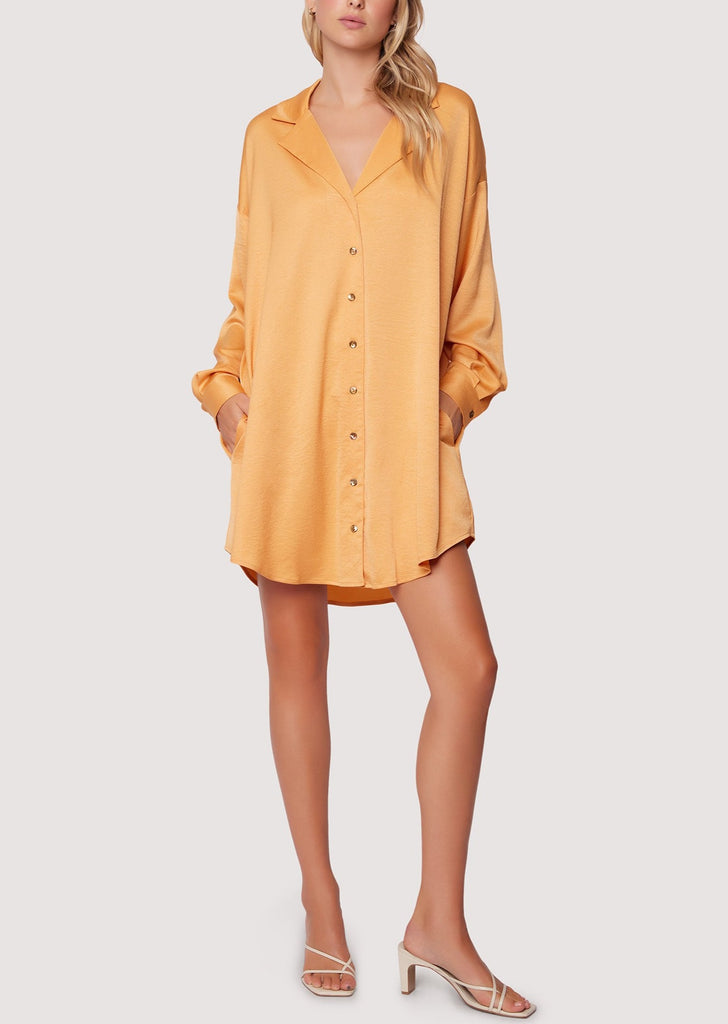 Apricot Sunset Shirt Dress