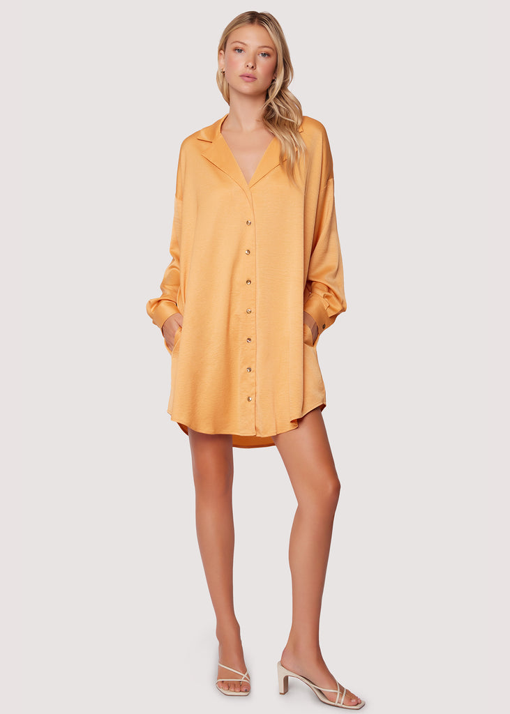 Apricot Sunset Shirt Dress