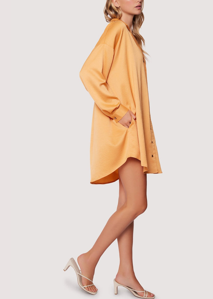 Apricot Sunset Shirt Dress