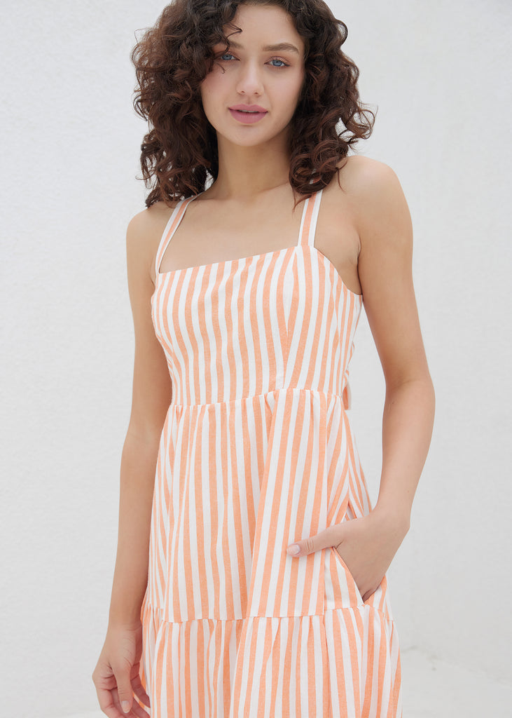 Sunset Stripe Maxi Dress