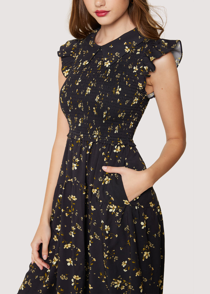 Champagne Daisy Midi Dress