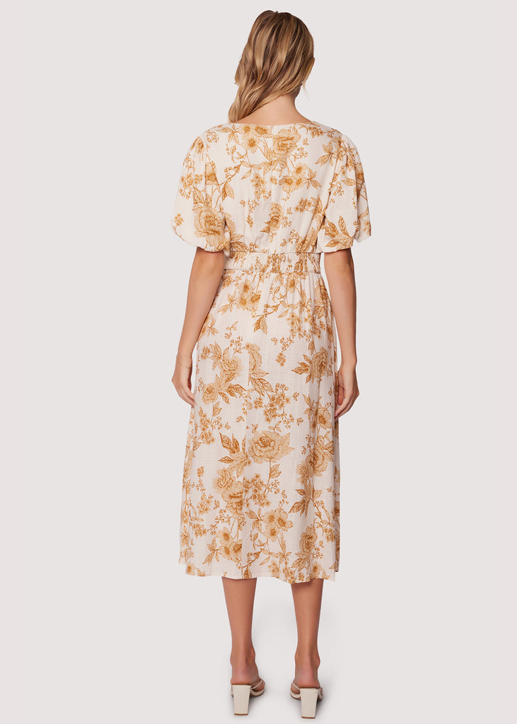 Toasted Rose Midi Dress