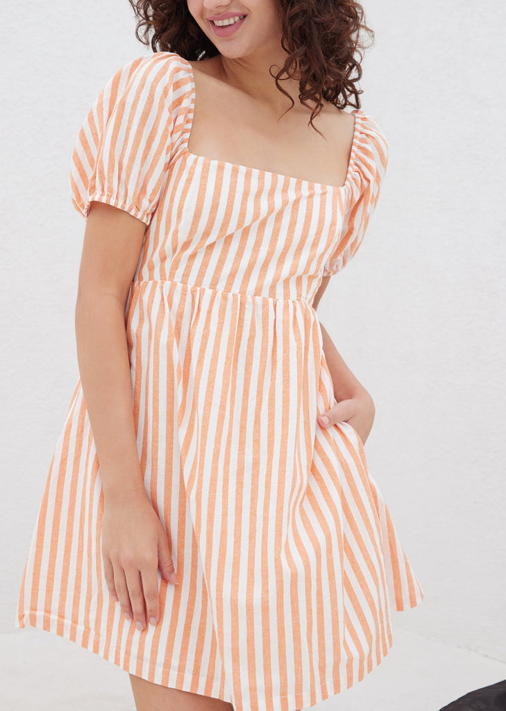 Sunset Stripe Mini Dress