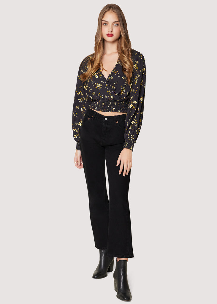 Champagne Daisy Long Sleeve Top
